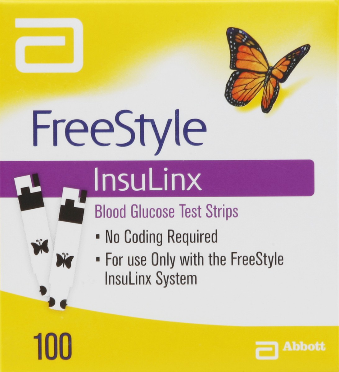 slide 1 of 7, Free Style Blood Glucose Test Strips 100 ea, 100 ct