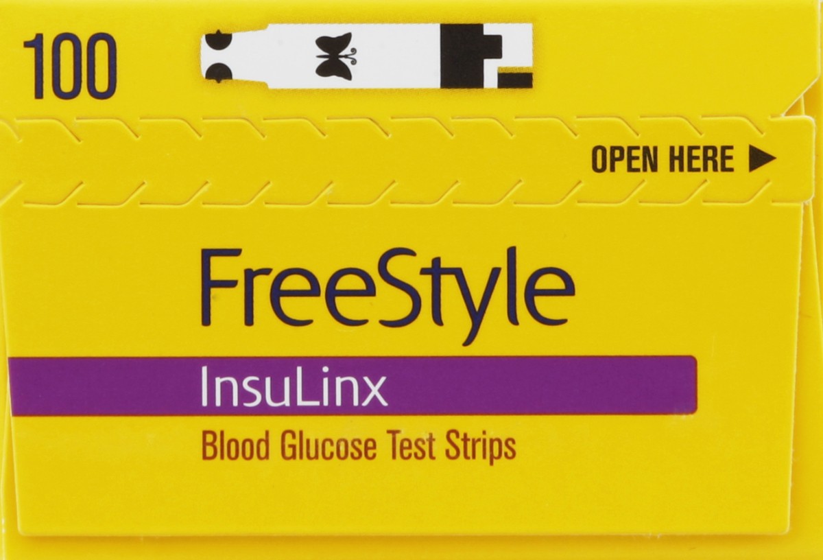 slide 3 of 7, Free Style Blood Glucose Test Strips 100 ea, 100 ct