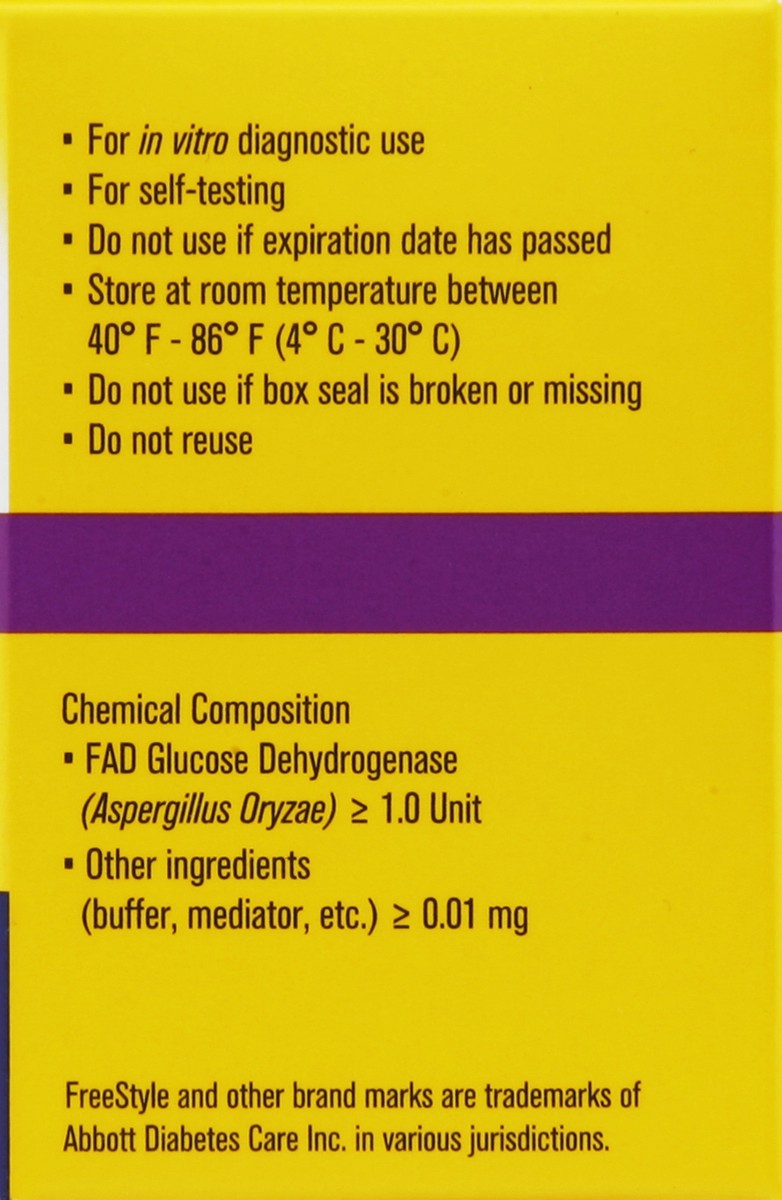 slide 7 of 7, Free Style Blood Glucose Test Strips 100 ea, 100 ct