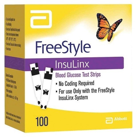 slide 1 of 1, FreeStyle Insulinx Blood Glucose Test Strips, 100 ct