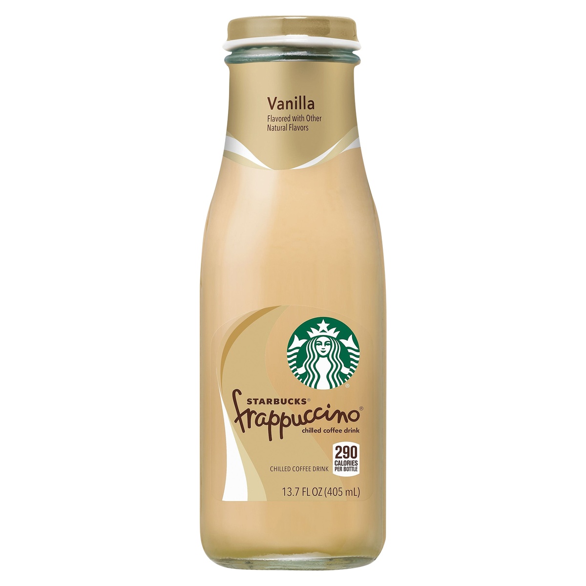 slide 1 of 4, Starbucks RTD Frappuccino Vanilla Chilled Coffee Drink - 13.7 fl oz Glass Bottle, 