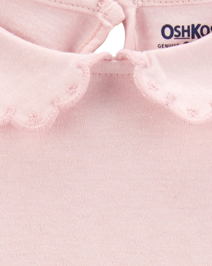 slide 2 of 2, Oshkosh Baby Scalloped Peter Pan Bodysuit Pink 18M, 1 ct