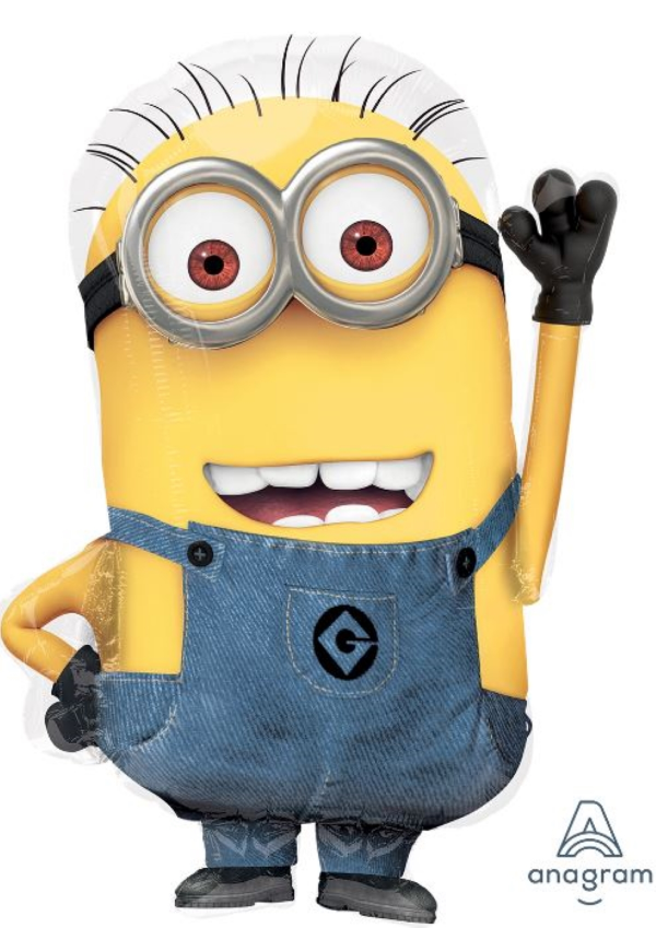 slide 5 of 5, Aerial Bouquets Shaper Balloon Despicable Me Minion, 38 in