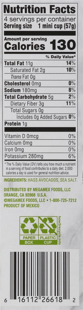 slide 11 of 12, Wholly Smashed Avocado with Sea Salt Minis 4 - 2 oz Cups, 4 ct