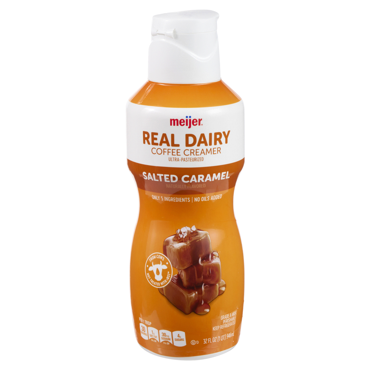 slide 1 of 29, Meijer Real Dairy Salted Caramel Coffee Creamer, 32 oz