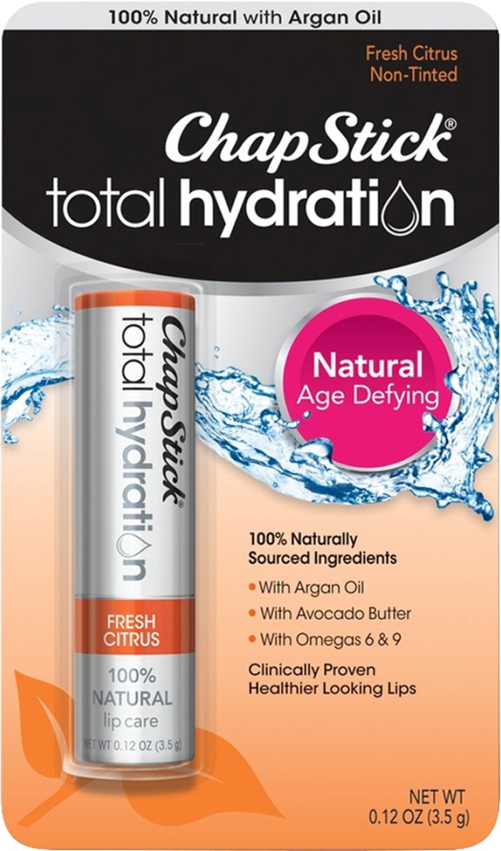 slide 2 of 10, ChapStick Total Hydration Fresh Citrus Lip Care 0.12 oz, 0.12 oz