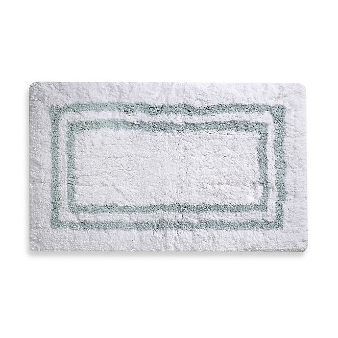 slide 1 of 1, Wamsutta Hotel Spa Rug - White/Aqua, 21 in x 34 in