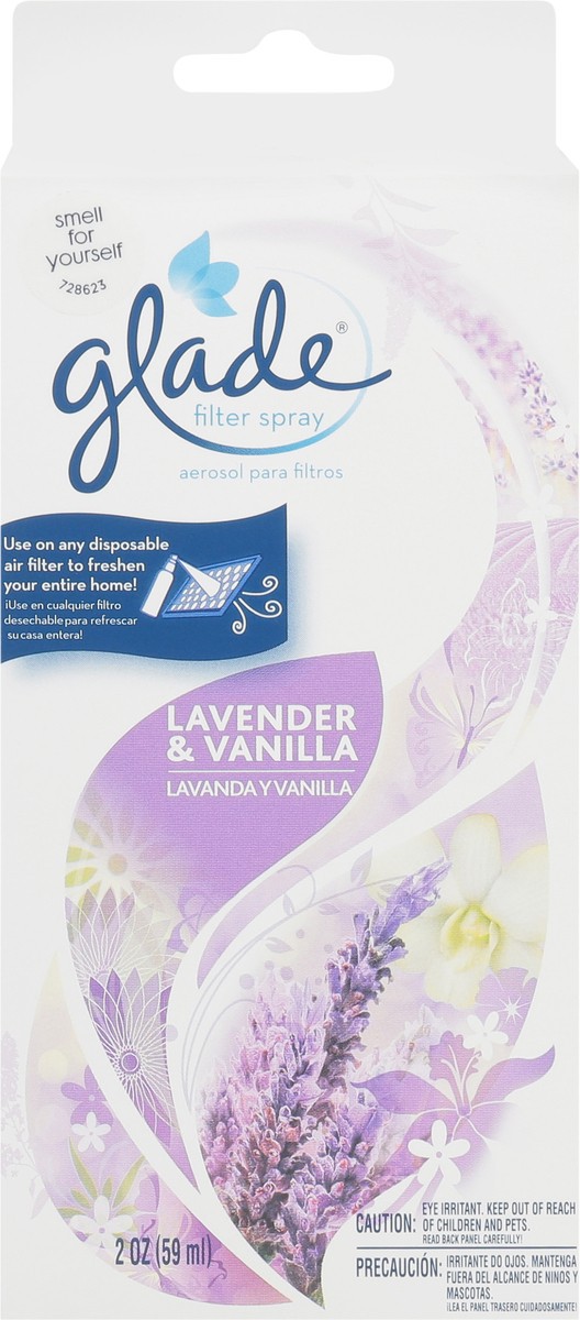 slide 9 of 13, Glade Lavender & Vanilla Filter Spray 2 oz, 2 oz