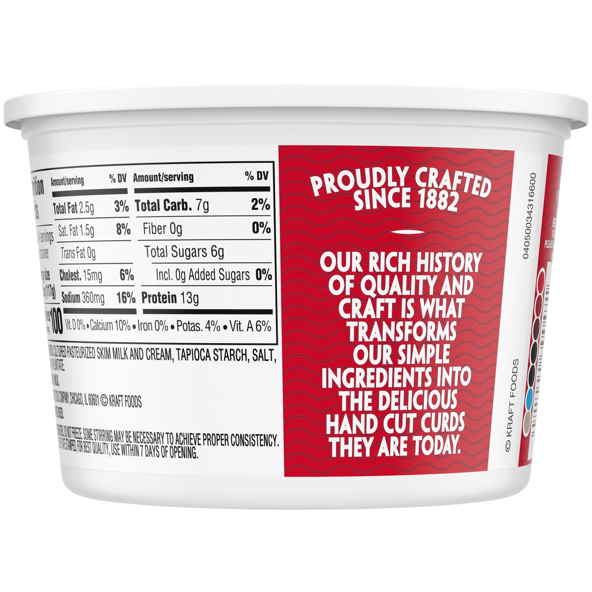 slide 2 of 6, Breakstone's Lowfat Small Curd Cottage Cheese with 2% Milkfat, 16 oz Tub, 453 g