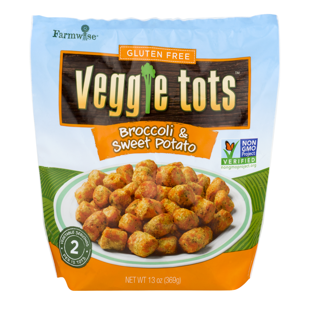 slide 1 of 1, Farmwise Veggie Tots Broccoli With Sweet Potatoes & White Beans, 13 oz