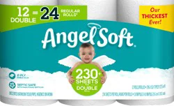 Angel Soft 2-Ply Double Rolls Unscented Unscented Bathroom Tissue 12 ea