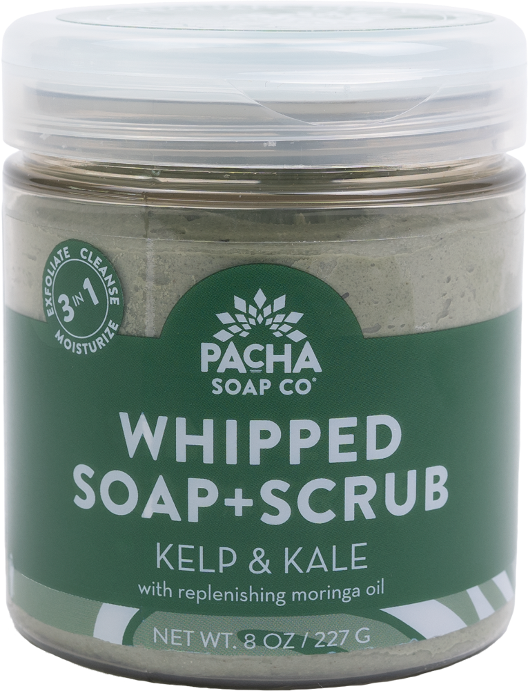 slide 1 of 1, Pacha Soap Co. Kelp And Kale Whipped Soap And Scrub, 8 oz