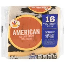 Giant Singles Yellow American Cheese Slices - 16 ct