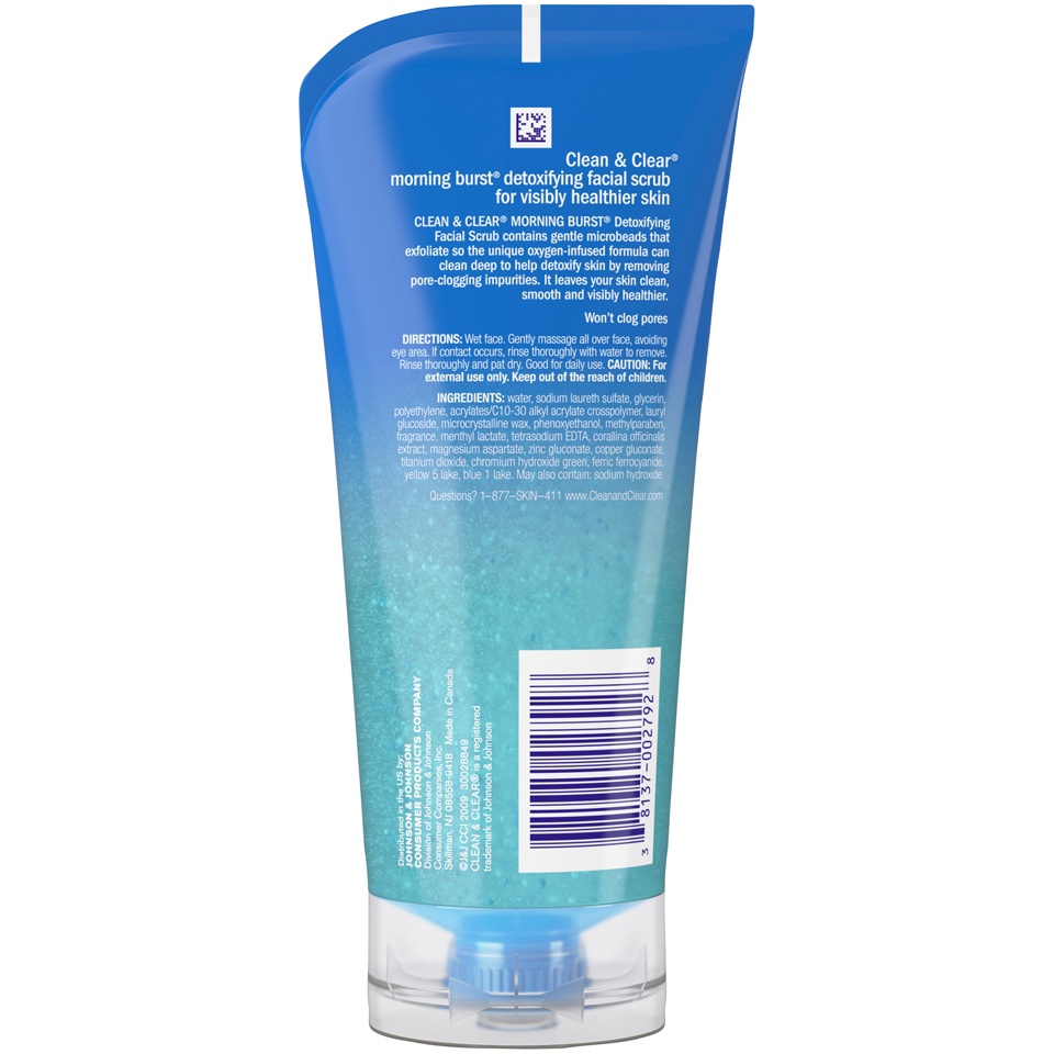 slide 6 of 6, CLEAN & CLEAR MORNING BURST Detoxifying Facial Scrub, 5 Fl. Oz, 5 oz