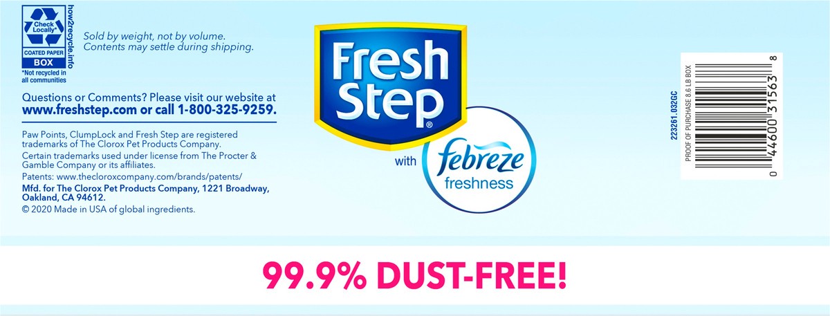 slide 9 of 9, Fresh Step Lightweight Extreme Scented Litter with the Power of Febreze, Clumping Cat Litter, 8.6 Pounds, 8.6 lb