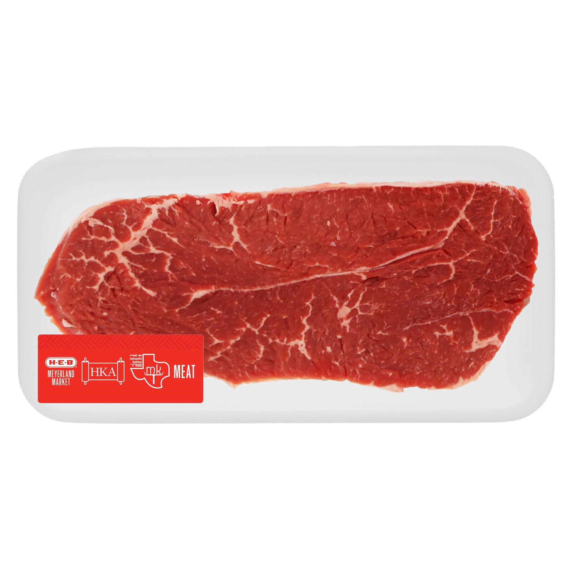 slide 1 of 1, H-E-B Kosher Beef Shoulder Steak Boneless, per lb