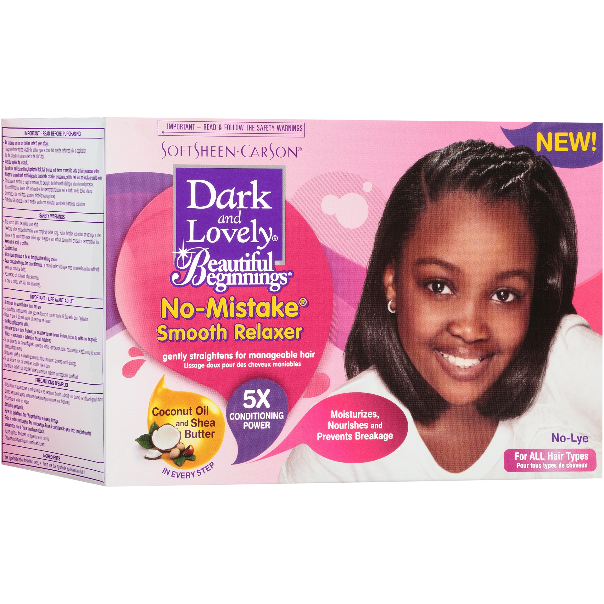 slide 2 of 7, Dark and Lovely Beautiful Beginnings No-Mistake Smooth Relaxer Kit Box, 1 ct