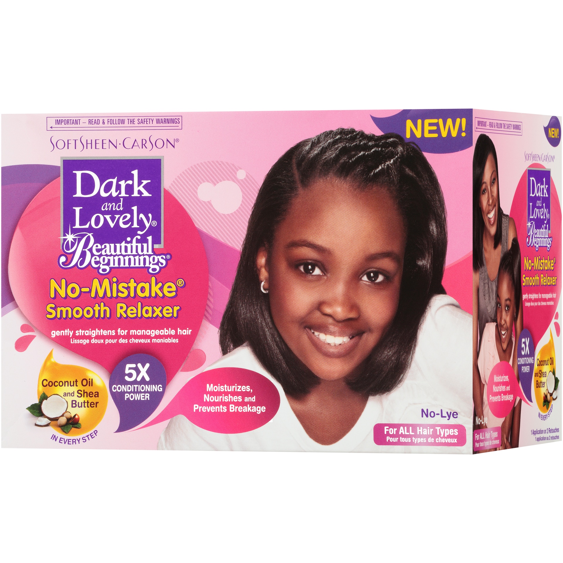 slide 3 of 7, Dark and Lovely Beautiful Beginnings No-Mistake Smooth Relaxer Kit Box, 1 ct
