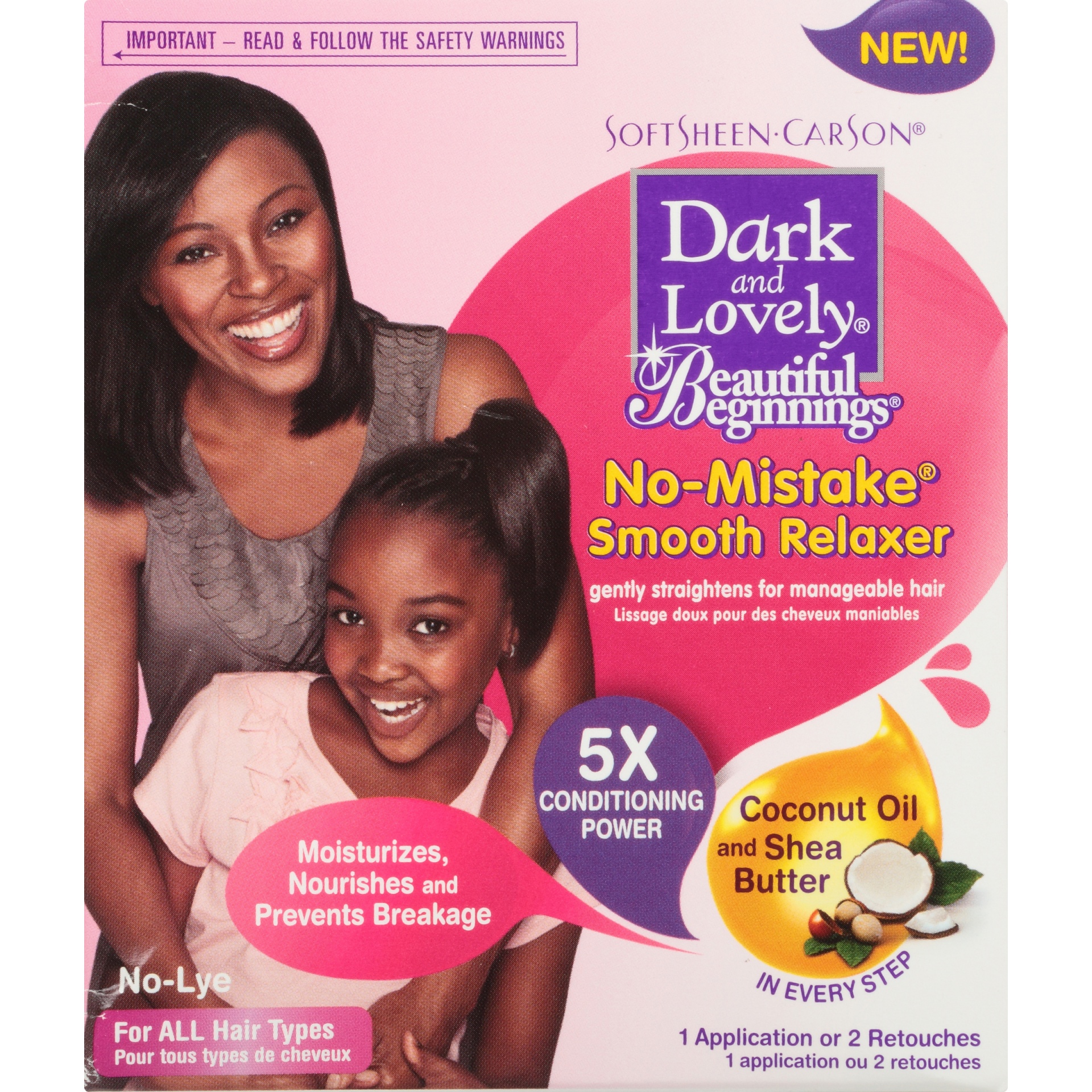 slide 5 of 7, Dark and Lovely Beautiful Beginnings No-Mistake Smooth Relaxer Kit Box, 1 ct