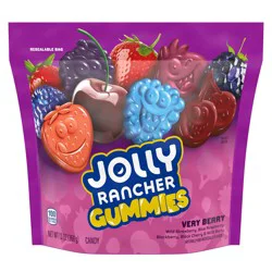 JOLLY RANCHER Very Berry Assorted Fruit Flavors Gummies, Movie Snack Candy Resealable Bag, 13 oz
