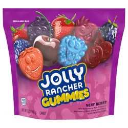 JOLLY RANCHER Very Berry Assorted Fruit Flavors Gummies, Movie Snack Candy Resealable Bag, 13 oz