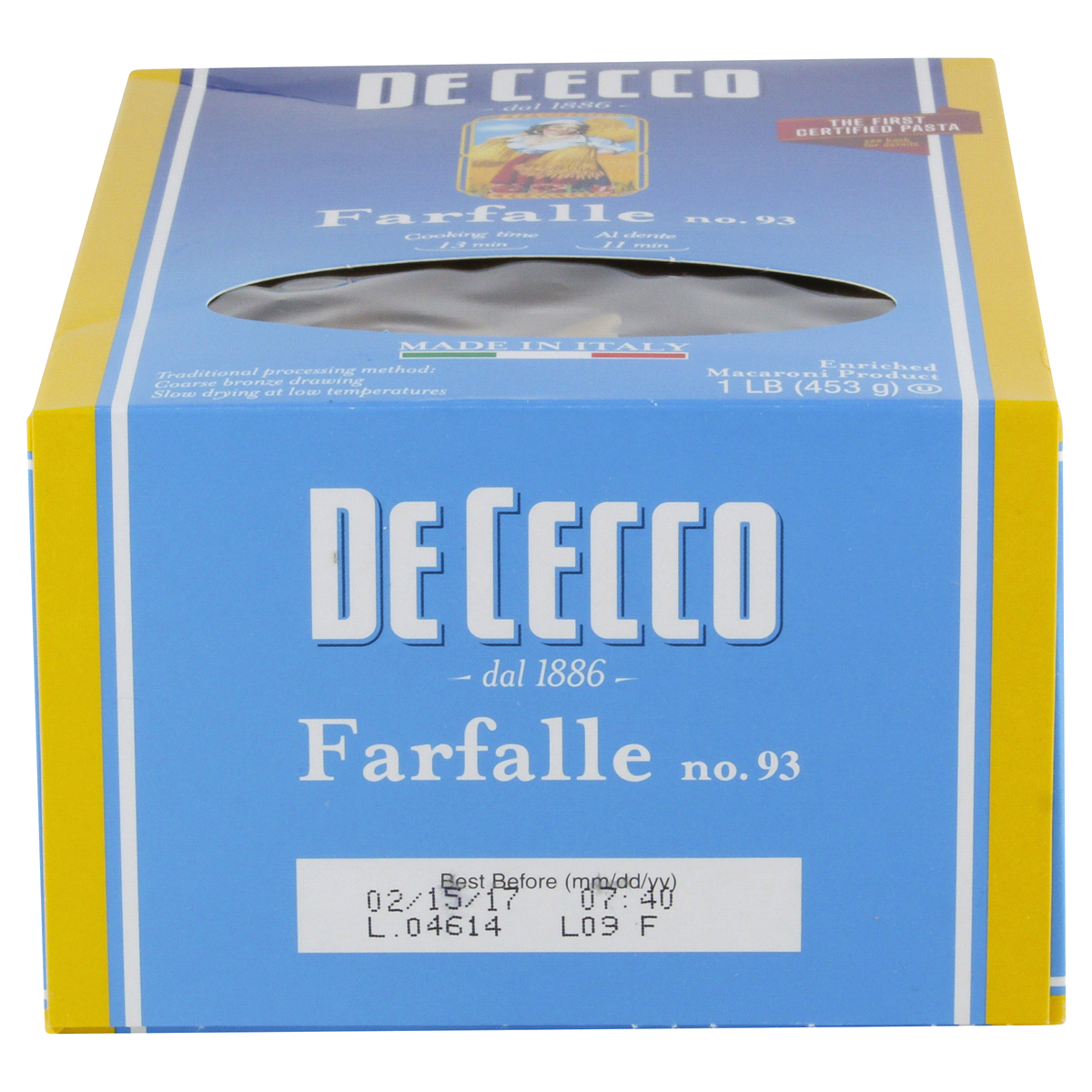 slide 6 of 6, De Cecco Farfalle Pasta, 