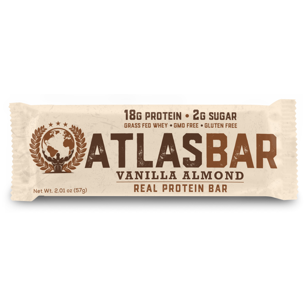 slide 1 of 1, Atlas Bar Vanilla Almond, 2.04 oz