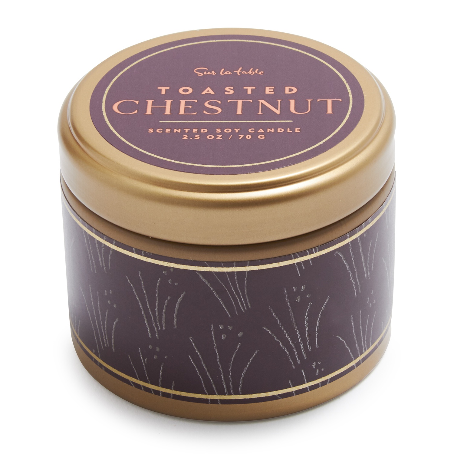 slide 1 of 1, Sur La Table Tin Toasted Chestnut Scented Candle, 2.5 oz