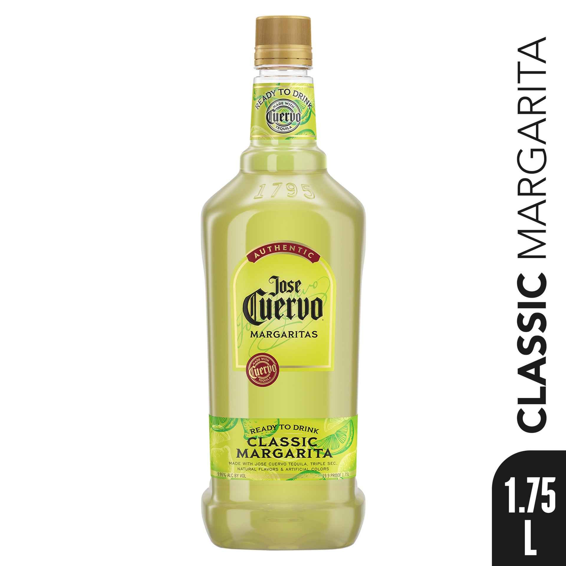 slide 7 of 10, Jose Cuervo Authentic Margarita Classic Lime Ready to Drink Cocktail - 1.75 L, 1.5 liter