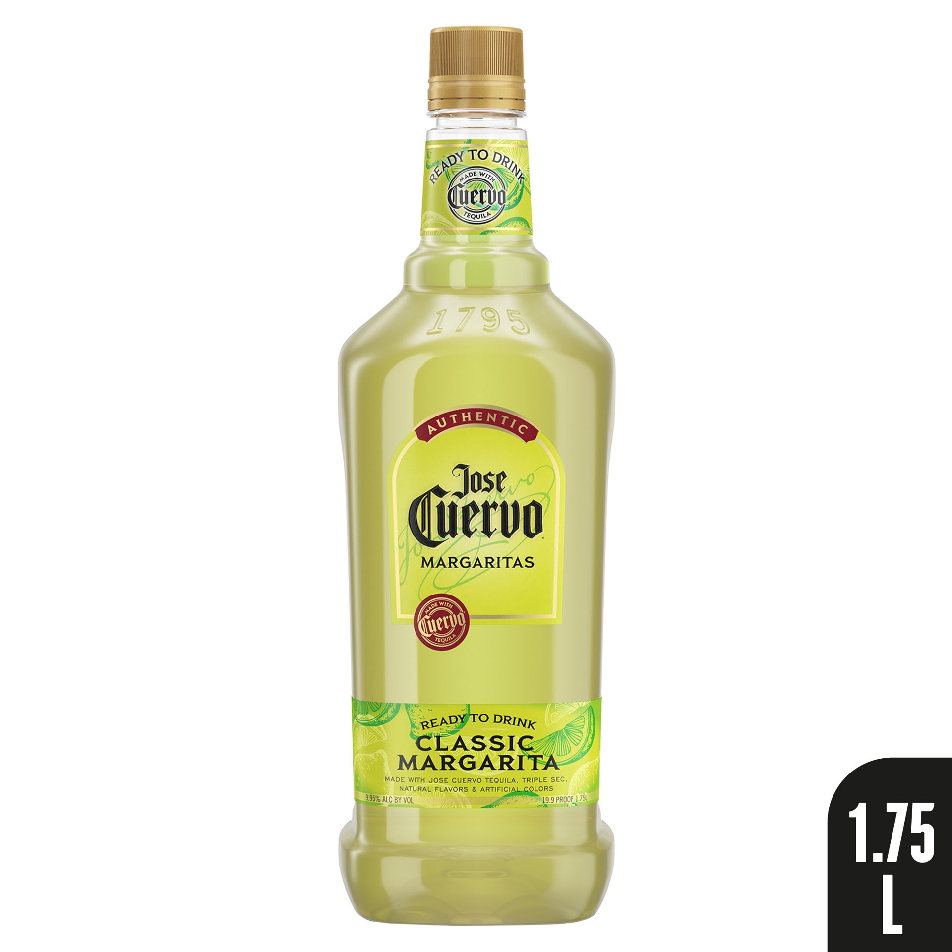 slide 6 of 10, Jose Cuervo Authentic Margarita Classic Lime Ready to Drink Cocktail - 1.75 L, 1.5 liter