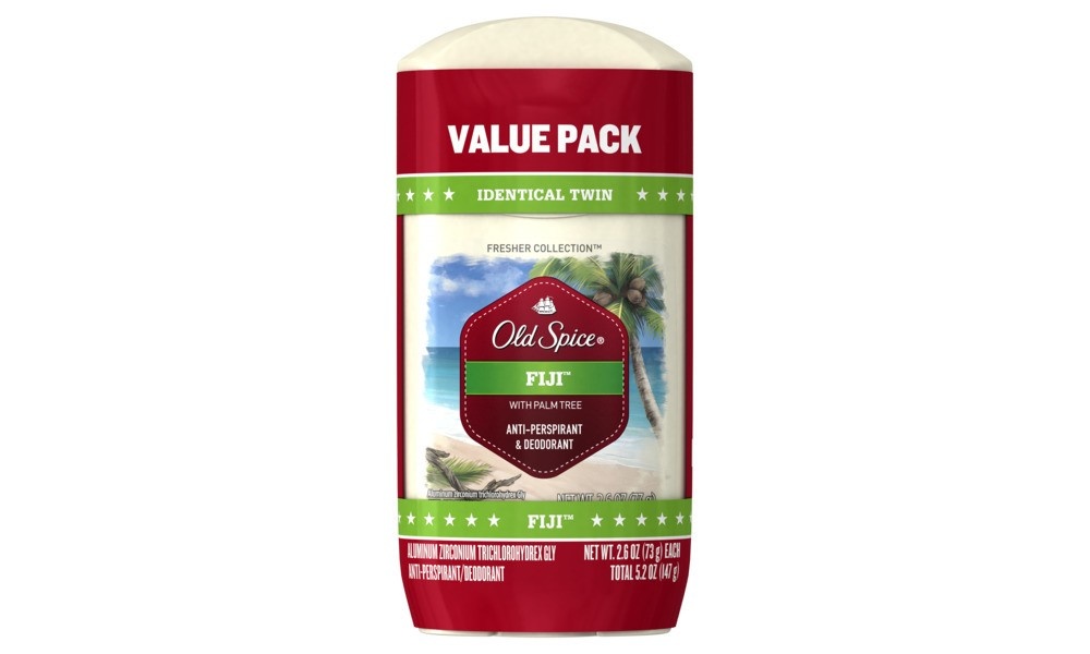 slide 5 of 5, Old Spice Identical Twin Value Pack Fiji with Palm Tree Anti-Perspirant & Deodorant 2 ea, 2 ct; 2.6 oz