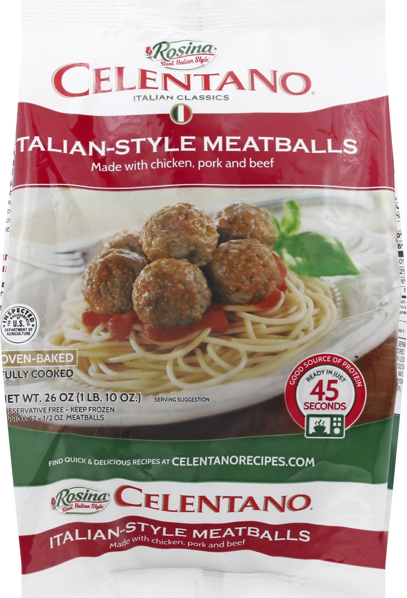 slide 5 of 12, Celentano Italian-Style Meatballs 26 oz, 26 oz