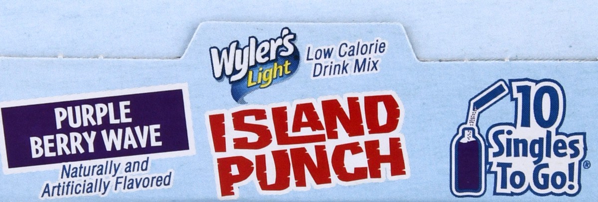 slide 9 of 10, Wyler's Light Island Punch Low Calorie 10 Pack Purple Berry Wave Drink Mix 10 ea, 10 ct