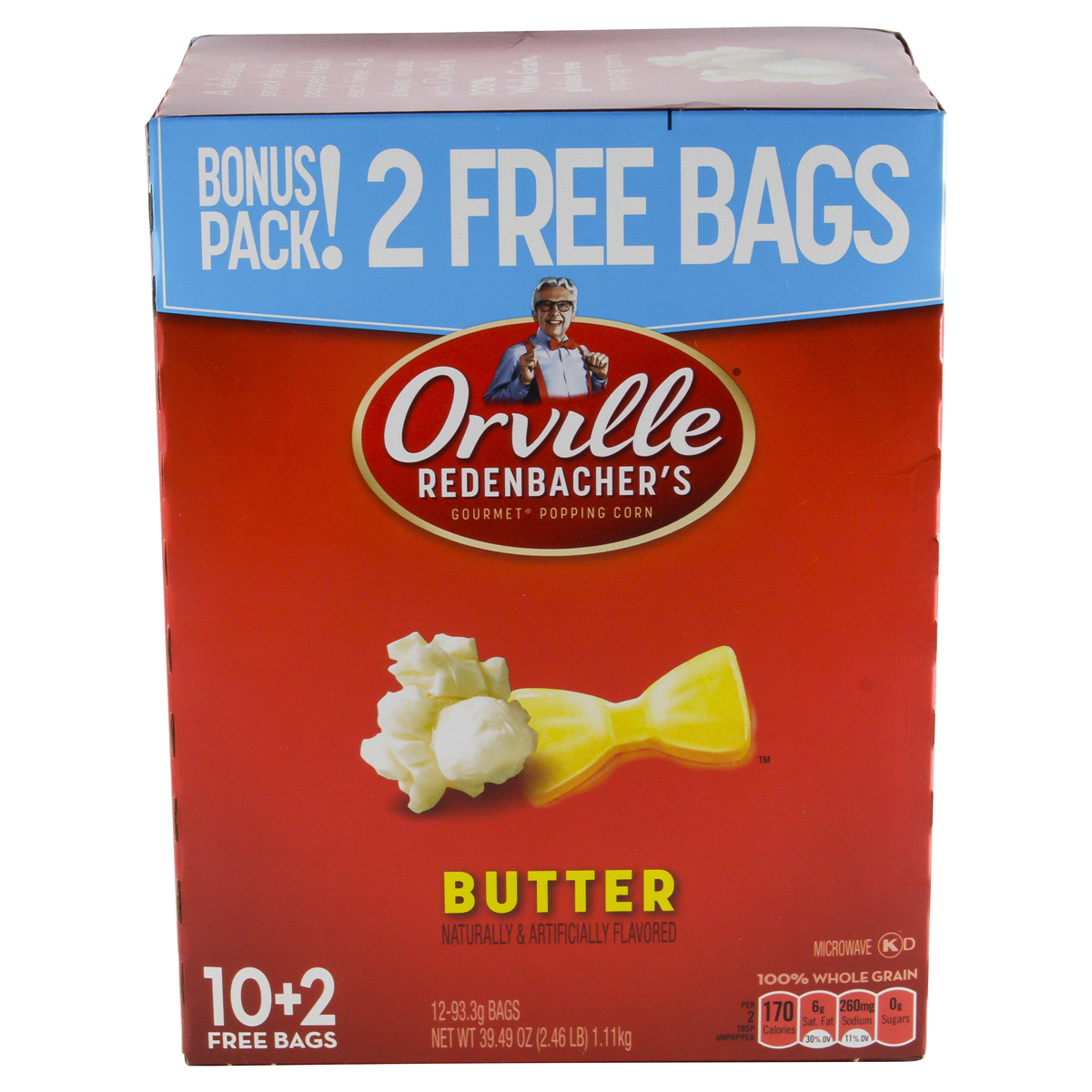 slide 6 of 6, Orville Redenbacher's Butter Popcorn, 3.29 Ounce Classic Bag, 12-Count, 