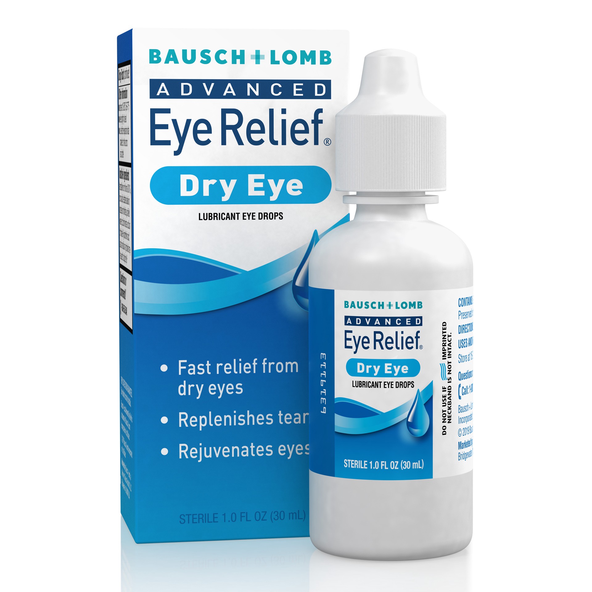 slide 1 of 2, Advanced Eye Relief Lubricant Drops from Bausch & Lomb, for Dry Eyes & Redness Relief, 1.0 Fl Oz (30 mL), 1 fl oz