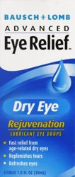 Bausch + Lomb Advanced Eye Relief Lubricant Drops for Dry Eyes & Redness Relief, 1.0 fl oz (30 mL)