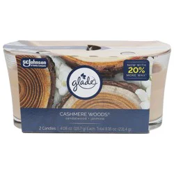 Glade Cashmere Woods Candles 2 - 4.08 oz Each