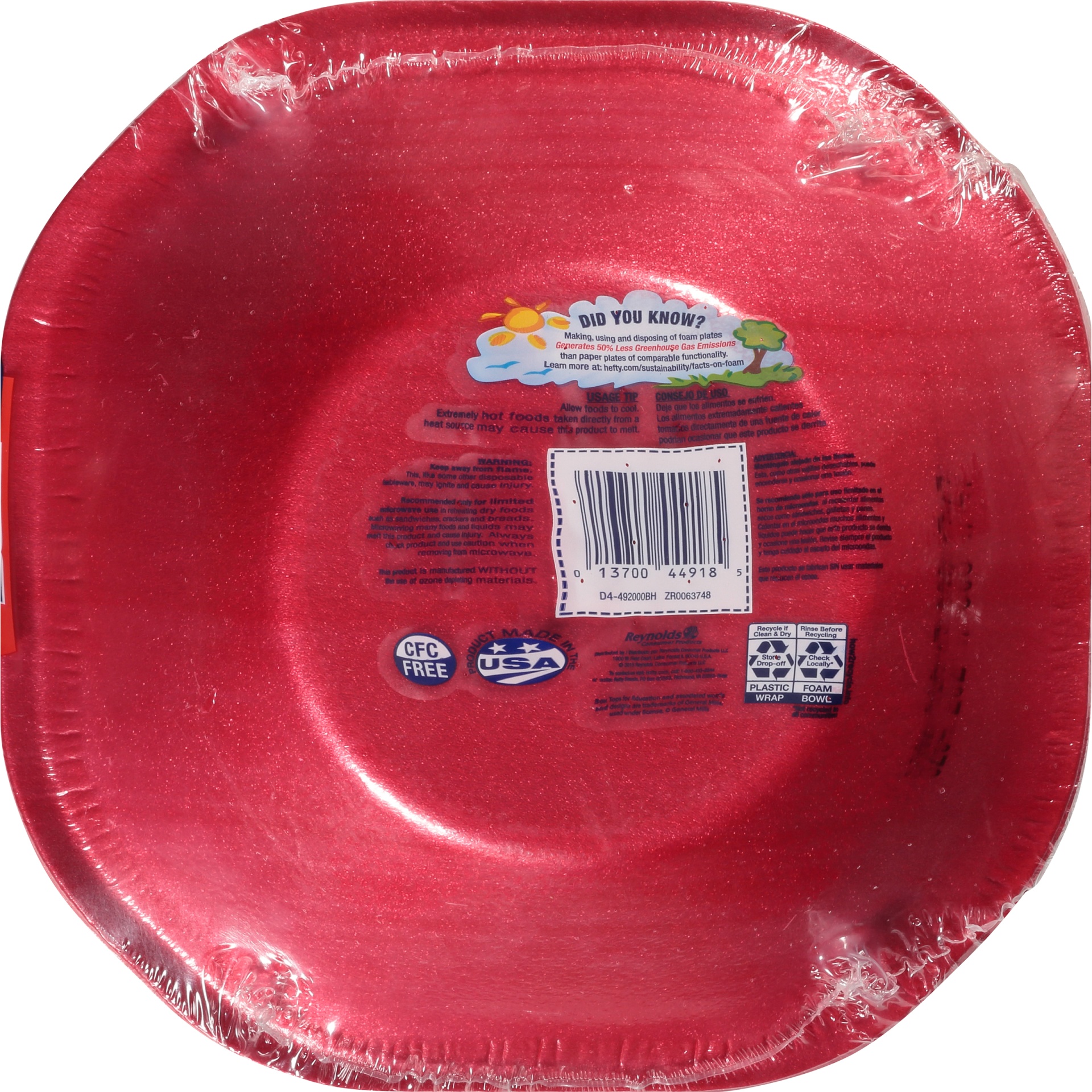 slide 4 of 4, Hefty Style Cut Resistant 18 oz. Foam Bowls, 25 ct