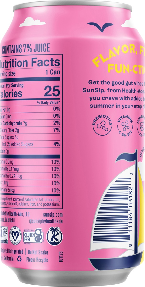 slide 3 of 9, Health-Ade Sun Sip Raspberry Lemonade Soda - 11.5 fl oz, 11.5 fl oz