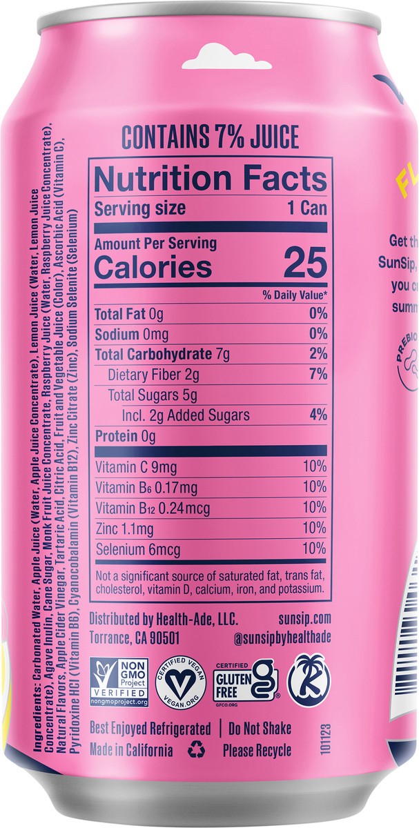 slide 2 of 9, Health-Ade Sun Sip Raspberry Lemonade Soda - 11.5 fl oz, 11.5 fl oz