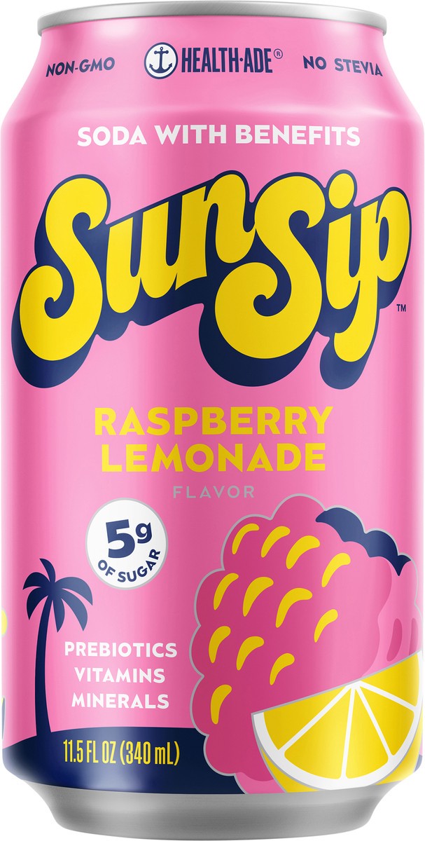 slide 9 of 9, Health-Ade Sun Sip Raspberry Lemonade Soda - 11.5 fl oz, 11.5 fl oz