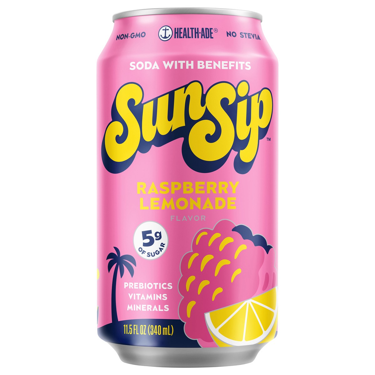 slide 1 of 9, Health-Ade SunSip Soda Raspberry Lemonade 11.5oz, 11.5 fl oz