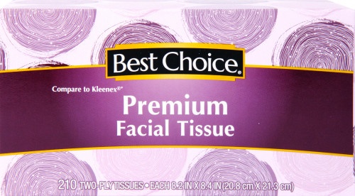 slide 1 of 1, Best Choice Premium Facial Tissue, 210 ct