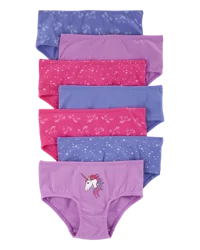 Carter's Kid 7-Pack Unicorn Stretch Cotton Undies - Purple/Blue - Size 8