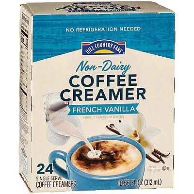 slide 1 of 1, Hill Country Fare Coffee Creamer Single Serve Cups – French Vanilla, 24 ct