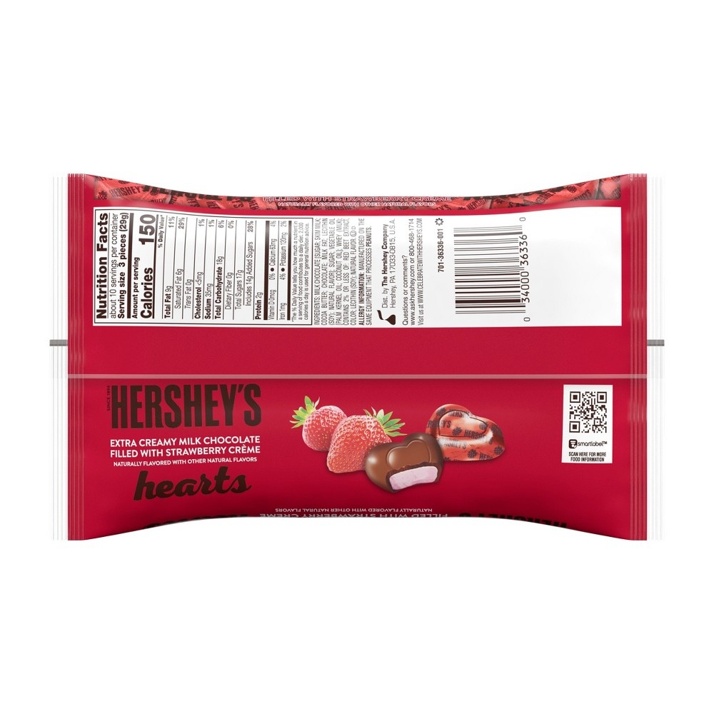 Hershey's Milk Chocolate Strawberry Creme Hearts 10 oz Shipt