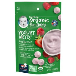 Gerber 2nd Foods Organics for Baby Yogurt Melts, Red Berries, 1 oz Bag
