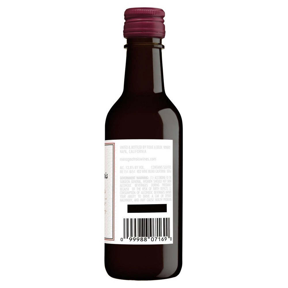 slide 3 of 4, Menage a Trois Red Blend Wine - 3pk/187ml Plastic Bottles, 3 ct; 187 ml