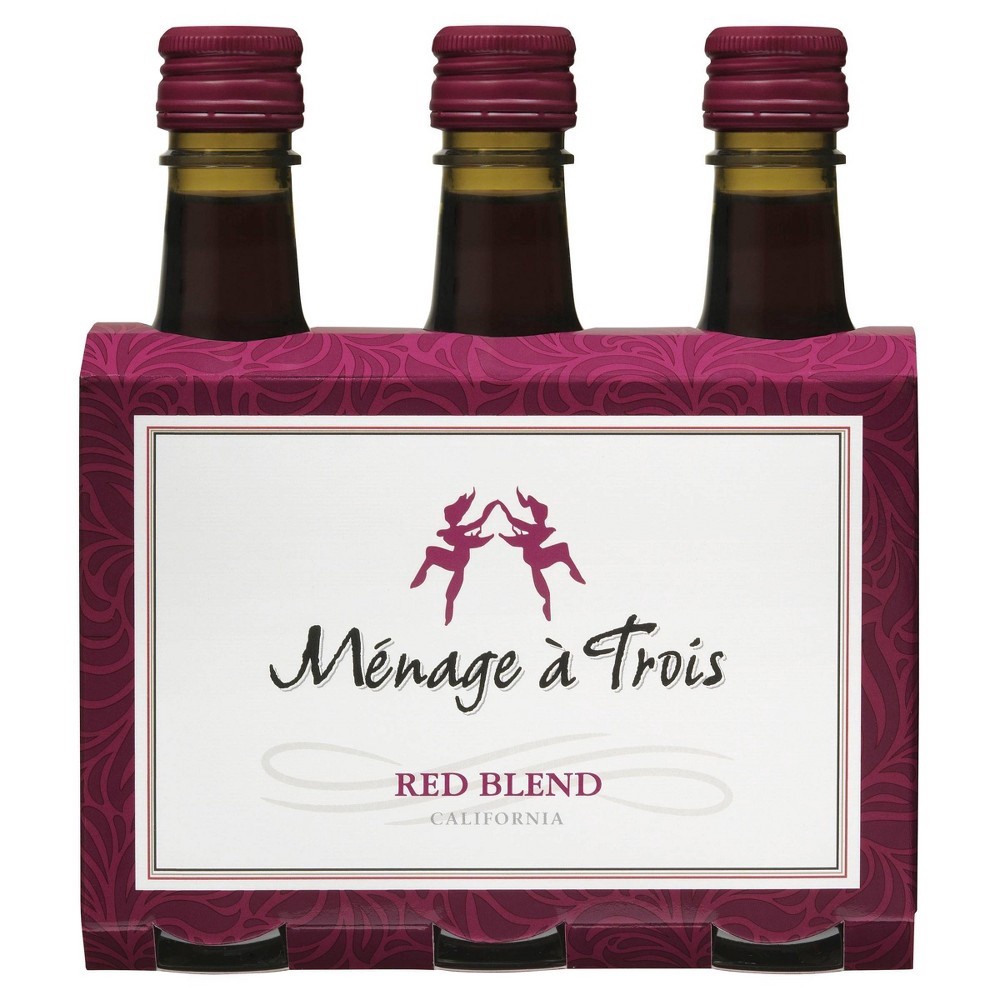 slide 4 of 4, Menage a Trois Red Blend Wine - 3pk/187ml Plastic Bottles, 3 ct; 187 ml