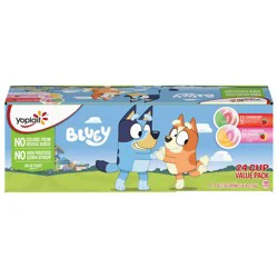 Yoplait Low Fat Kids Yogurt, Bluey Variety Pack, Gluten Free, 24 Yogurt Cups Value Pack